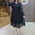پیراهن-دانتل-همیلا-پنج-بادمجونی