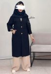 مانتو-لینن-بلند-پسته-ای