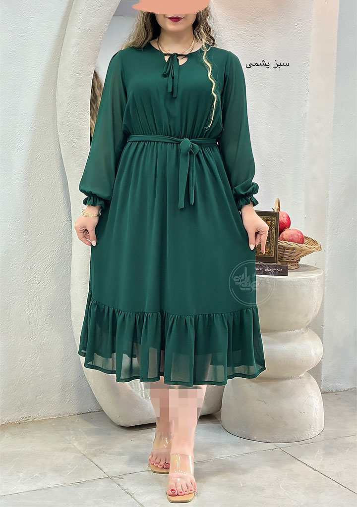 پیراهن-حریر-هیلدا-سبز-یشمی پیراهن-حریر-هیلدا-سبز-یشمی