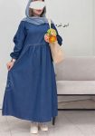 پیراهن-جین-هفت-آبی-تیره-1