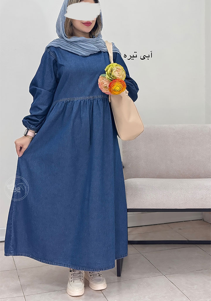 پیراهن-جین-هفت-آبی-تیره-1 پیراهن-جین-هفت-آبی-تیره-1