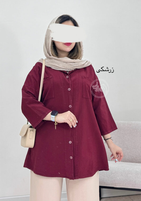 مانتو-لینن-گلایل--زرشکی