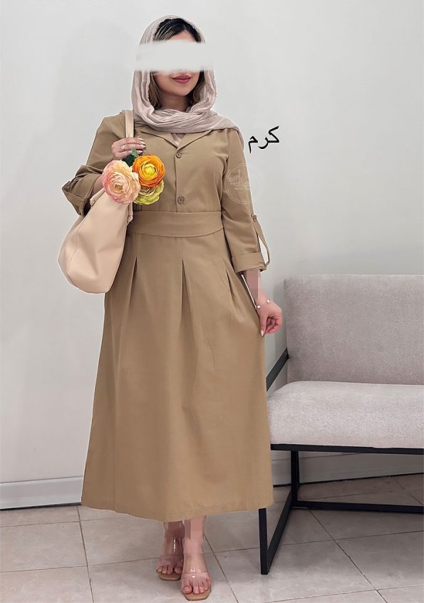 پیراهن-مزونی-ملینازر-کرم