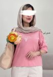 تیشرت-کراپ-قلب-صورتی