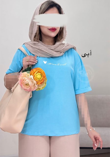 تیشرت-کراپ-میکی-آبی