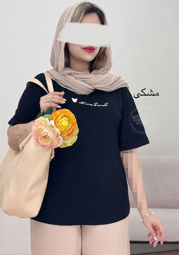 تیشرت-کراپ-میکی-مشکی