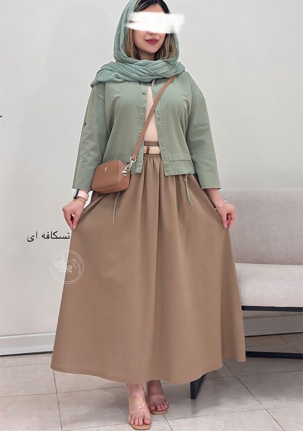 دامن-پاستیلی-نسکافه-ای