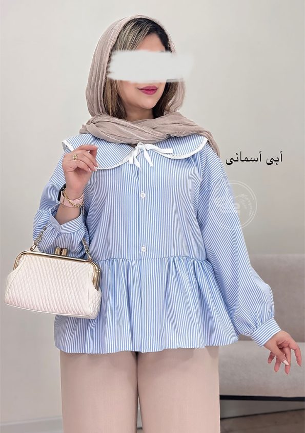 شومیز-عروسکی-سروناز-آبی-آسمانی