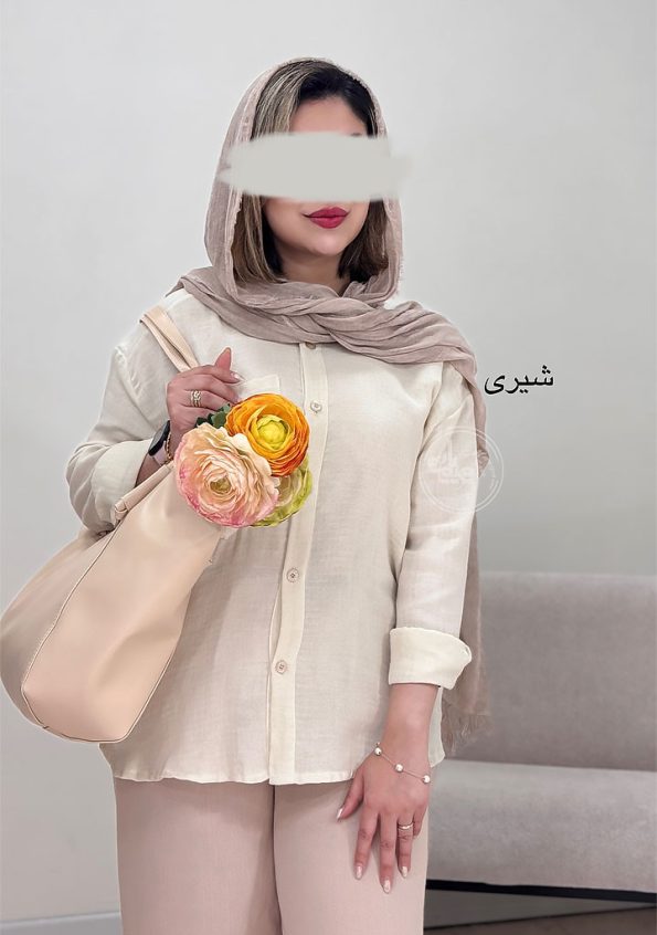 شومیز-لینن-ساغر-شیری