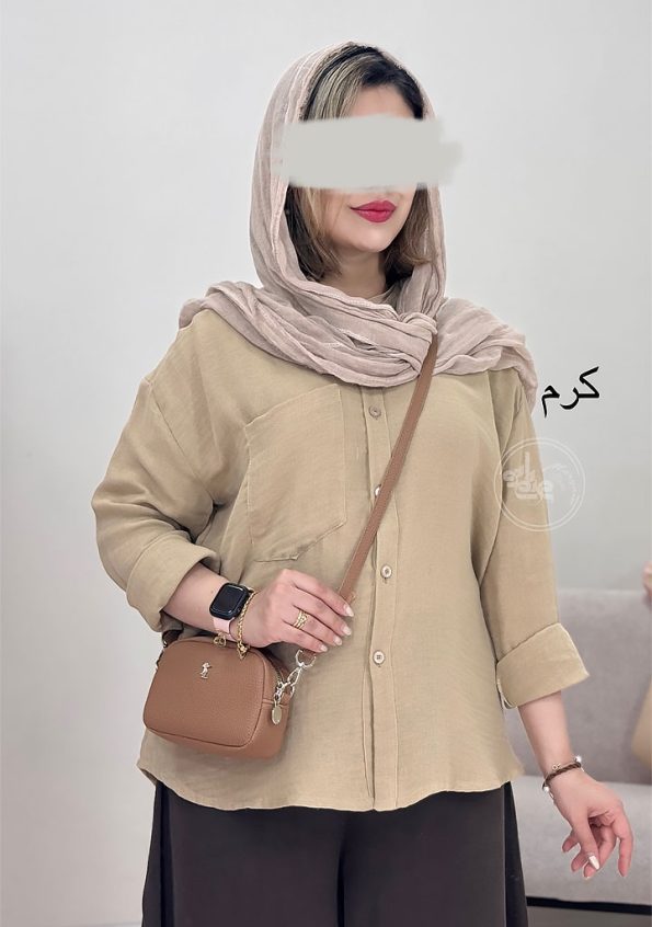 شومیز-لینن-ساغر-کرم