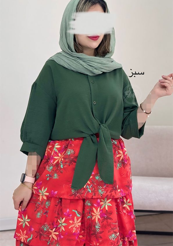 شومیز-گره-ای-سبز