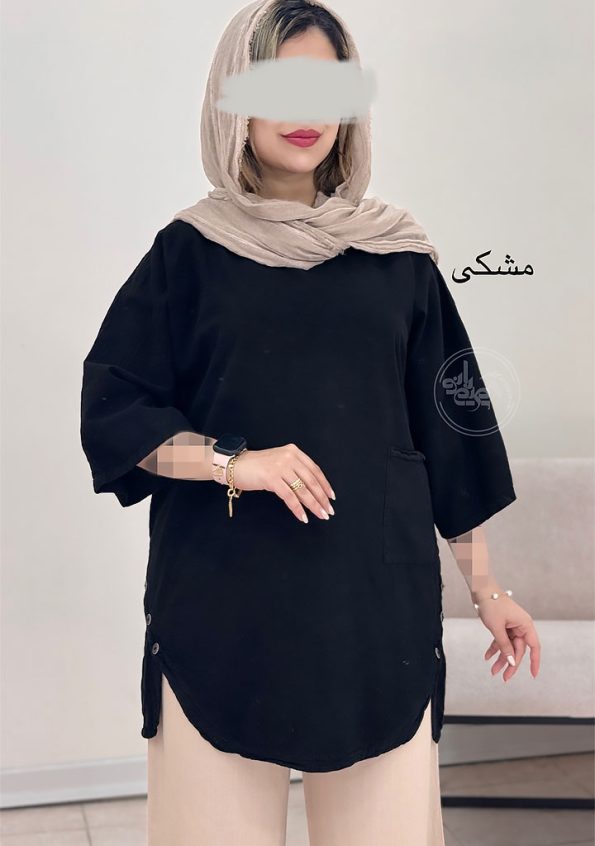 مانتو-لینن-سارا-مشکی