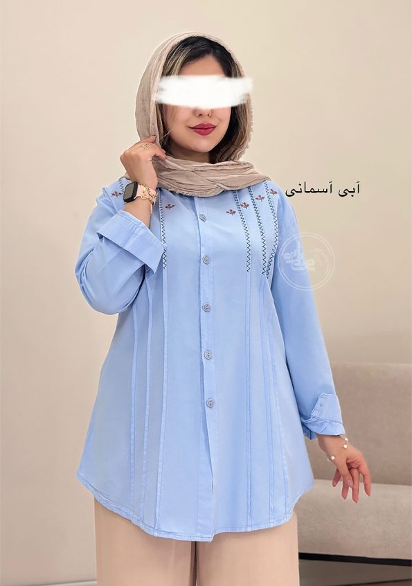 مانتو-گلدوزی-مهسا-آبی-آسمانی