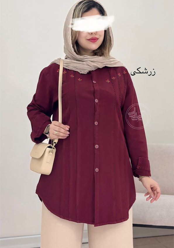 مانتو-گلدوزی-مهسا-زرشکی
