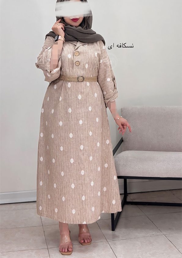 پیراهن-آیناز-نسکافه-ای