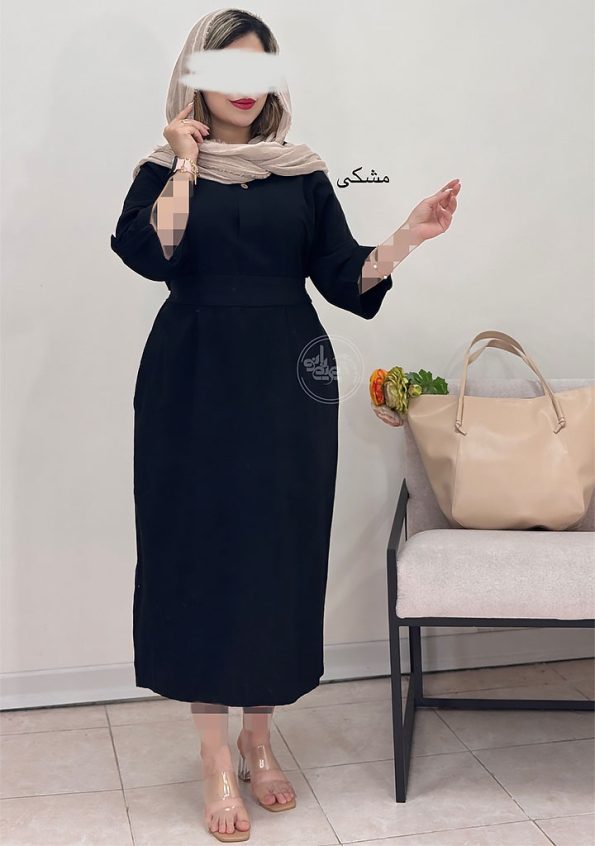 پیراهن-مانتویی-مهدیس-مشکی