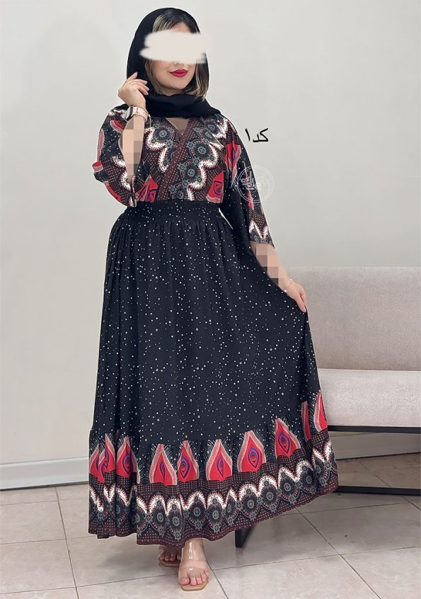 پیراهن-مزونی-طاوس-کد-1