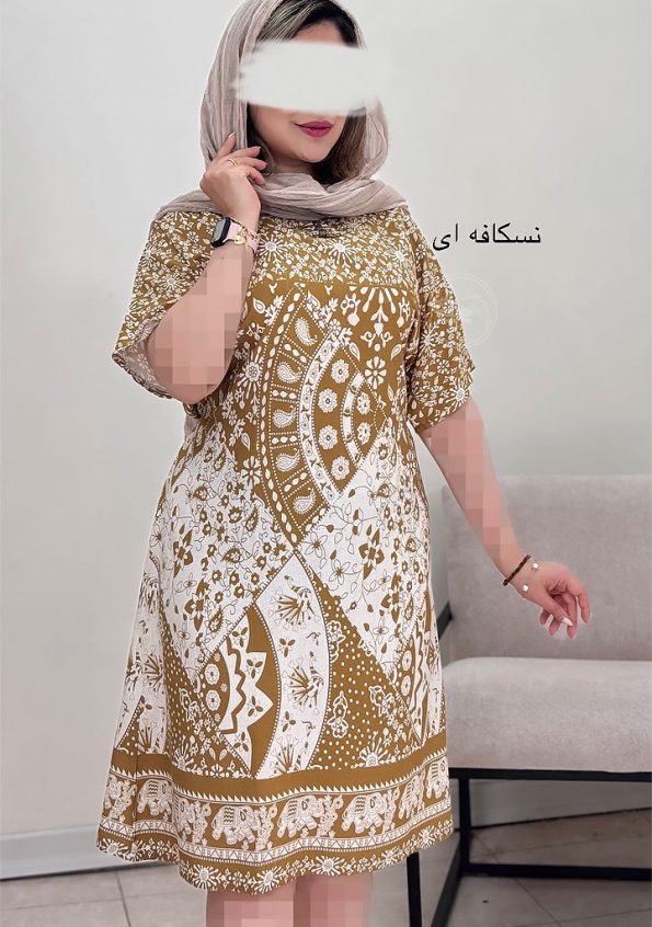 پیراهن-نخی-لنا-نسکافه-ای