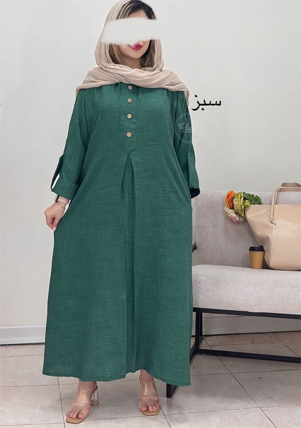 پیراهن-کفتان-مینو-سبز