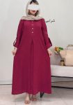 پیراهن-کفتان-مینو-شرابی-1