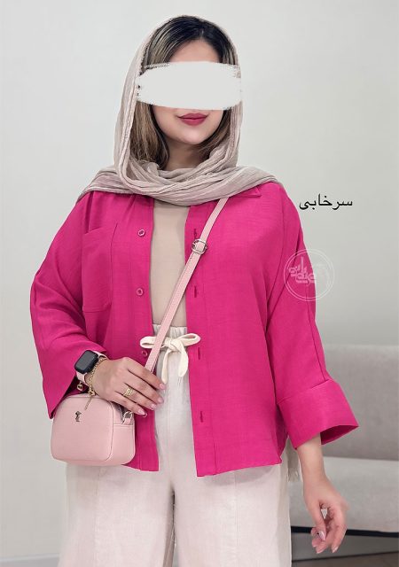 شومیز-باکسی-مانیا-سرخابی
