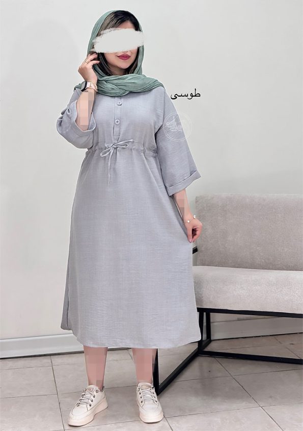 پیراهن-نیلوفر-طوسی