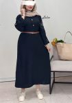 پیراهن-کفتان-دینا-سرمه-ای