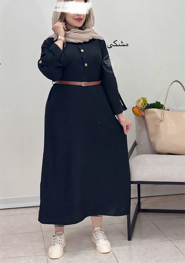 پیراهن-کفتان-دینا-مشکی