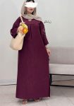پیراهن-کفتان-نازلی-سرمه-ای
