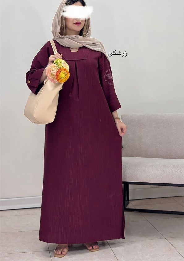 پیراهن-کفتان-نازلی-زرشکی
