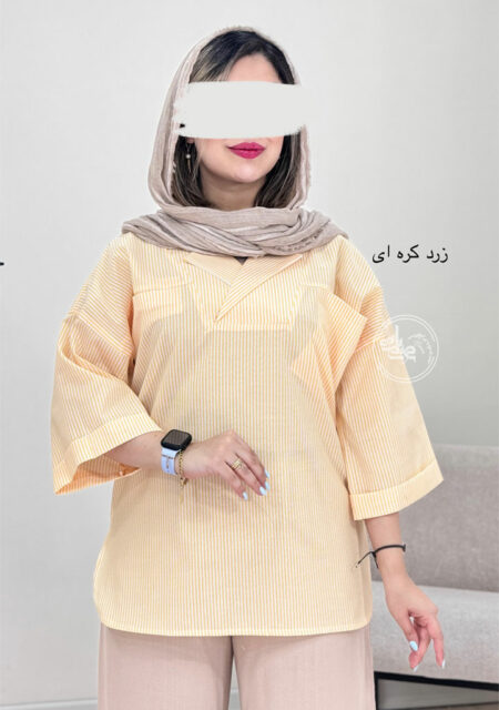 مانتو-جلو-بسته-سارا-زرد-کره-ای