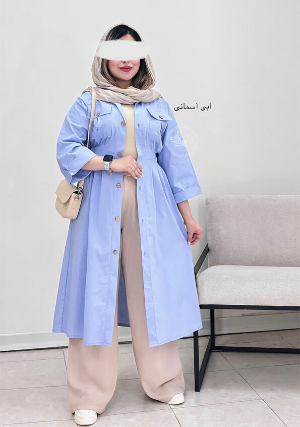 مانتو-لینن-سلدا-آبی-آسمانی