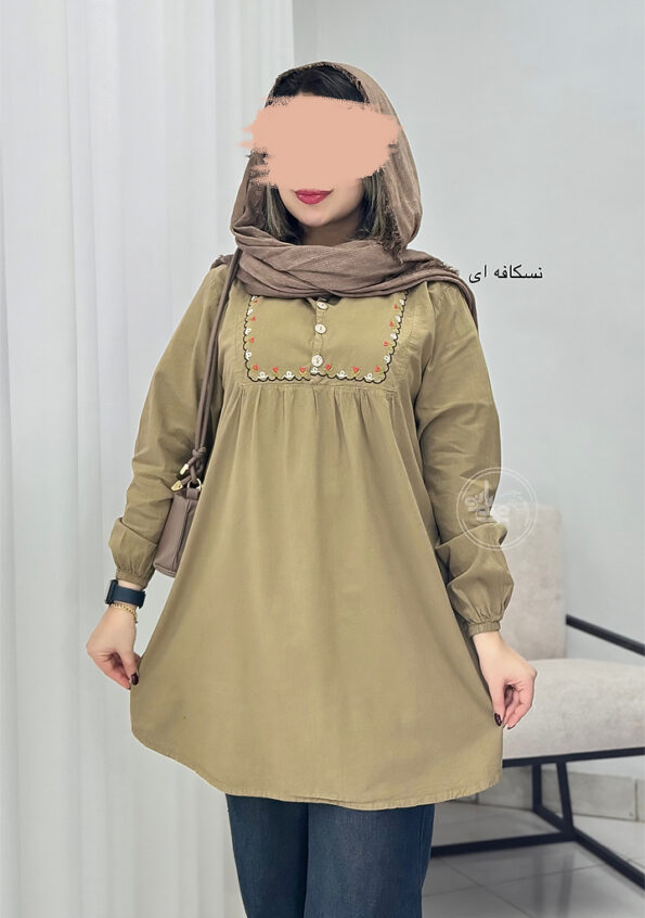 مانتو-گلدوزی-ماهلین-سه-نسکافه-ای