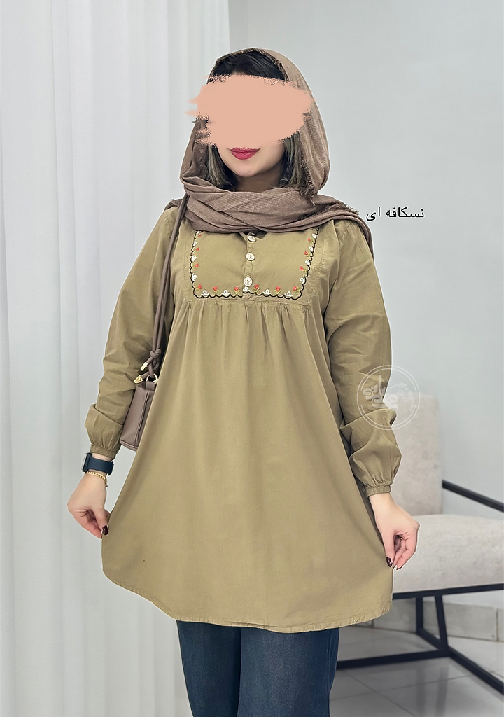 مانتو-گلدوزی-ماهلین-سه-نسکافه-ای مانتو-گلدوزی-ماهلین-سه-نسکافه-ای