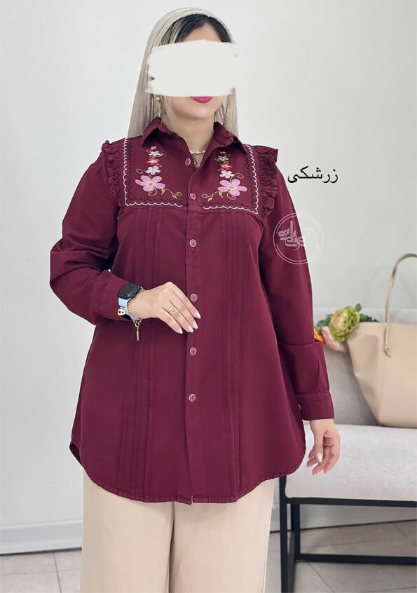 مانتو-گلدوزی-ندا-زرشکی