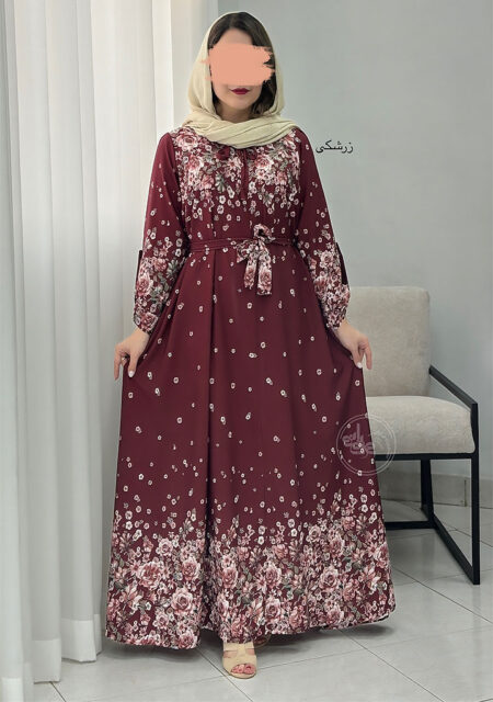 پیراهن-سوپر-کلوش-روژین-دو-زرشکی