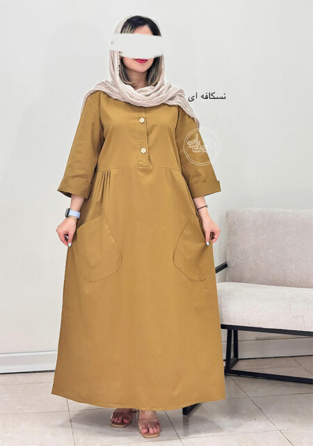 پیراهن-مانتویی-حنا-نسکافه-ای