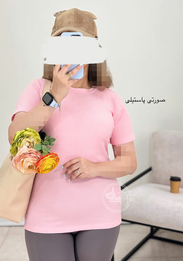 تیشرت-کراپ-آنیا-صورتی-پاستیلی
