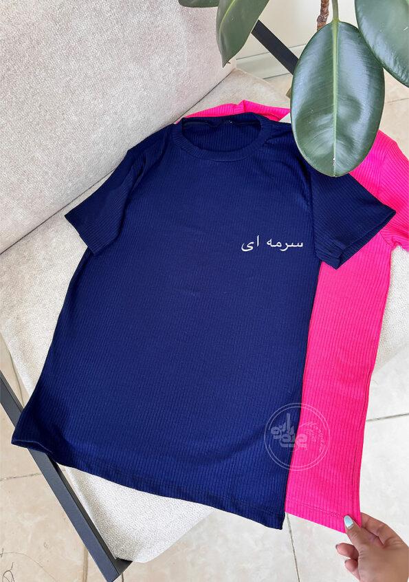 تیشرت-کراپ-آنیا-موکا-سرمه-ای