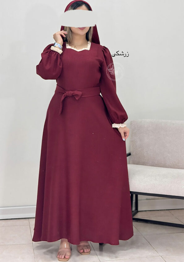 پیراهن-مزونی-سیندرلا-زرشکی