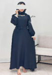 پیراهن-مزونی-سیندرلا-سرمه-ای