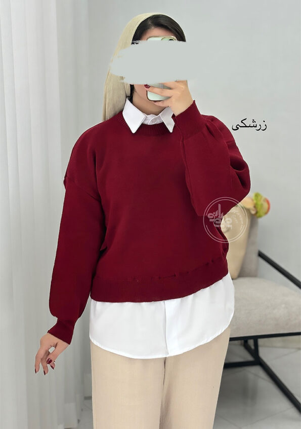 پلیور-بافت-مایا-زرشکی