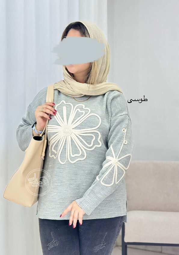 پلیور-بافت-گل-B-طوسی