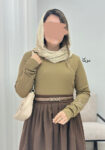بلوز-یقه-گرد-سپنتا-زیتونی