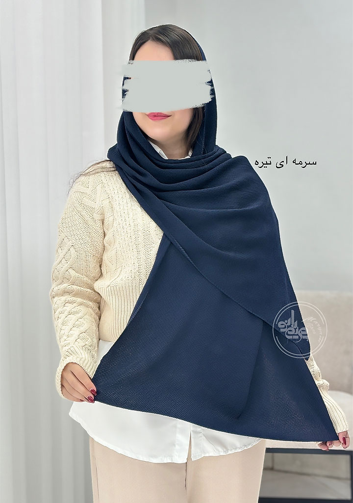 شال-پاییزی-آرتا-سرمه-ای-تیره شال-پاییزی-آرتا-سرمه-ای-تیره