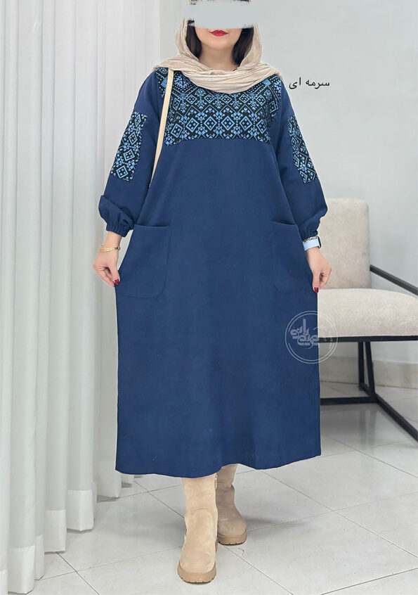 پیراهن-مانتویی-سیتا-سه-سرمه-ای