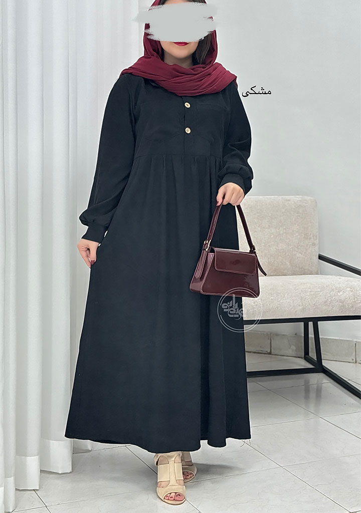 پیراهن-مانتویی-شیوا-مشکی پیراهن-مانتویی-شیوا-مشکی