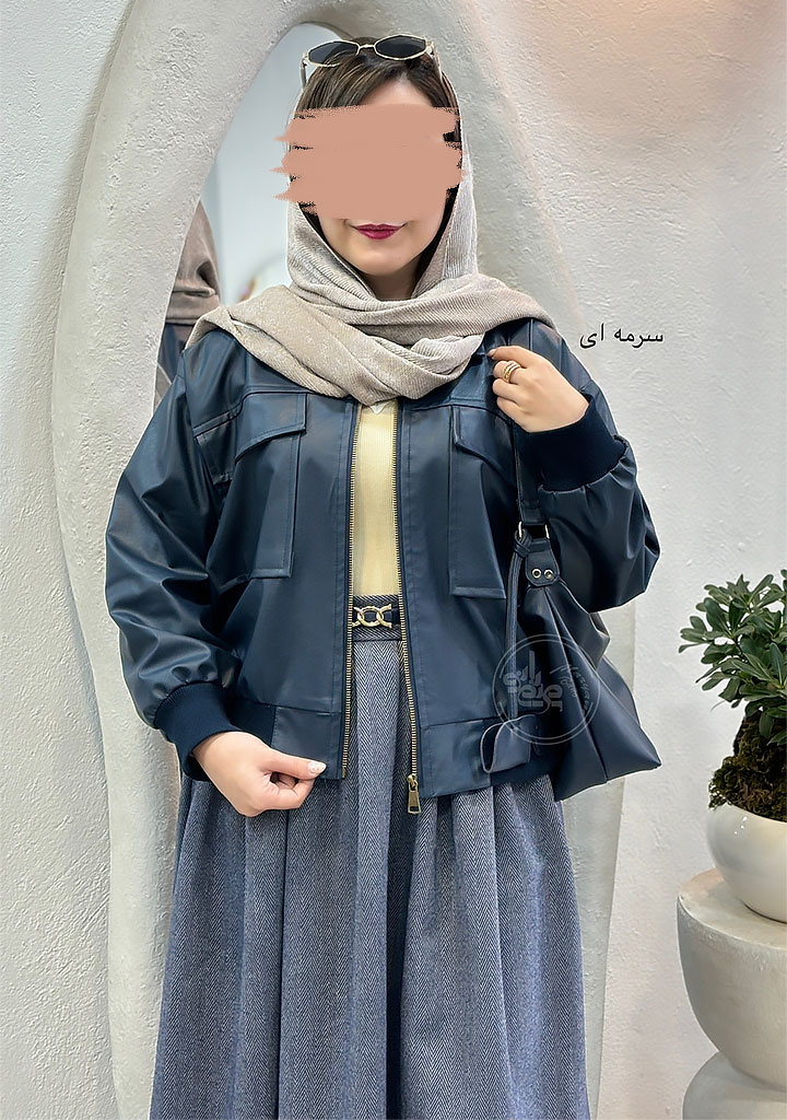 بامبر-چرم-دو-سرمه-ای بامبر-چرم-دو-سرمه-ای