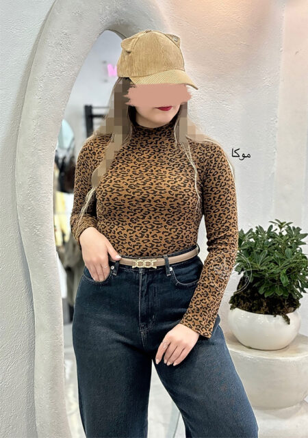 بلوز-پلنگی-موکا