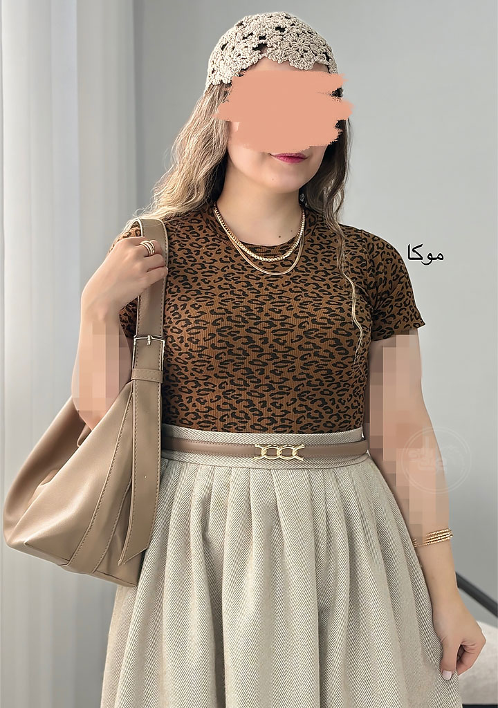 تیشرت-پلنگی-موکا تیشرت-پلنگی-موکا